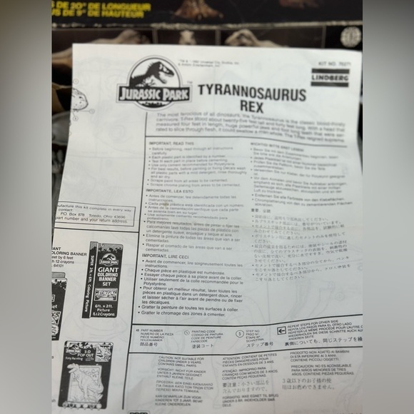 🌱 🦕 Jurassic Park Velociraptor Model Kit 1993 Lindberg - Picture 10 of 10